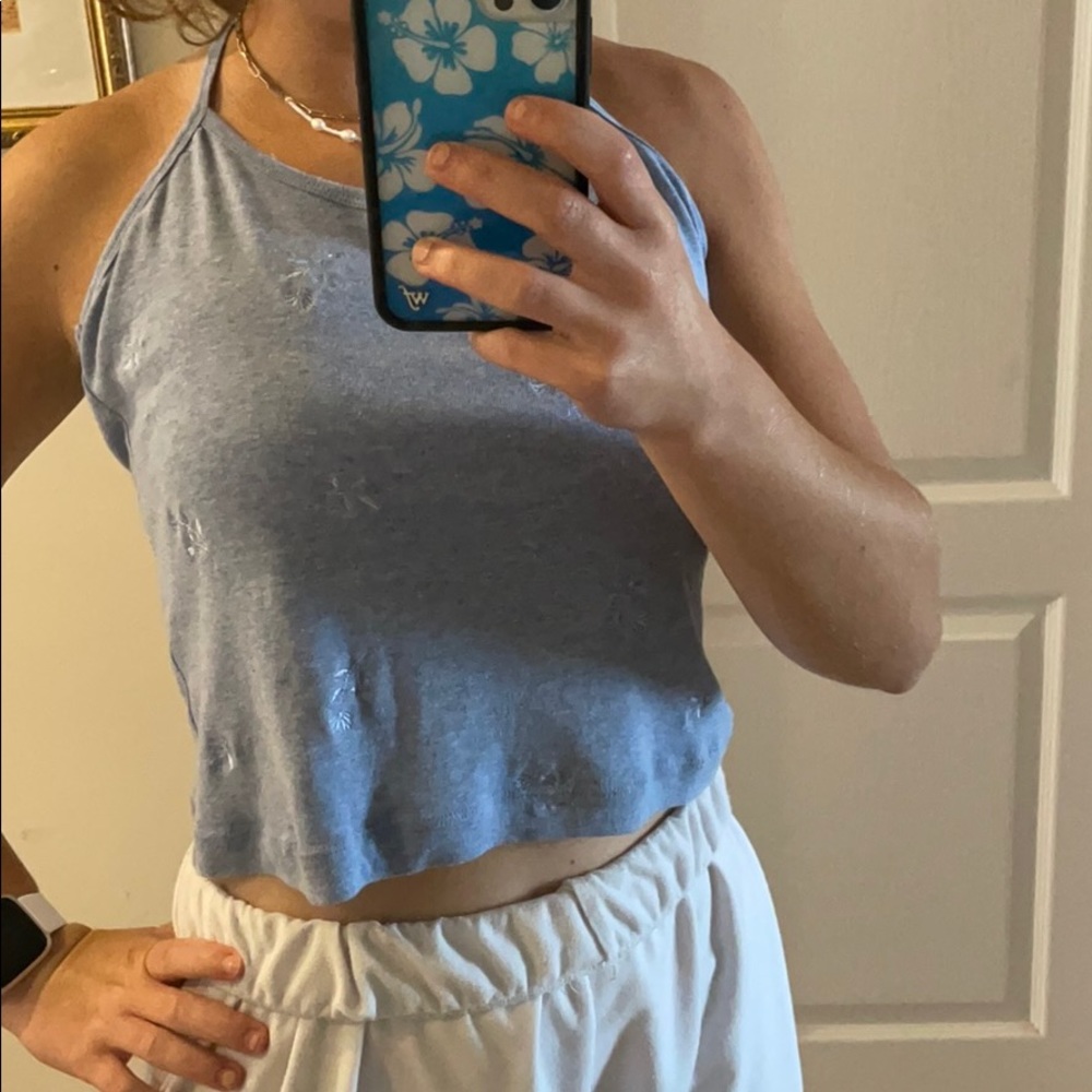 vintage victoria secret tie back halter tank